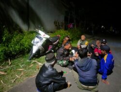 Patroli malam gabungan, TNI-POLRI dalam rangka wujudkan situasi yang aman dan kondusif di wilayah hukum Polsek Tanjungkerta