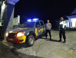 Kapolsek Beserta Anggota Unit Samapta Polsek Sukasari Laksanakan Patroli KRYD Blue Light / Malam hari di Wilayah Kecamatan Sukasari Kabupaten Sumedang
