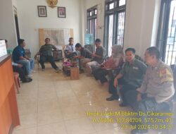 Bripka Ade Mulyana Bhabinkamtibmas Desa Cikaramas Tanjungmedar Polres Sumedang laksanakan sambang/silatrahmi kamtibmas