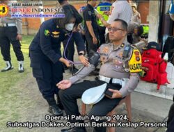Operasi Patuh Agung 2024, Subsatgas Dokkes Optimal Berikan Keslap Personel