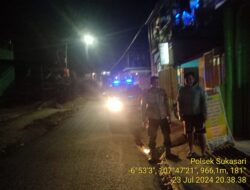 Anggota Unit Samapta Polsek Sukasari Rutin Laksanakan Patroli KRYD Blue Light / Malam hari di Wilayah Kecamatan Sukasari Kabupaten Sumedang