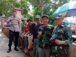 Sinergitas TNI – Polri, Dalam Kegiatan Sambang ke warga Desa Cigentur Kec. Tanjungkerta