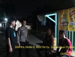 Anggota Polsek Sukasari Laksanakan Patroli KRYD Blue Light / Malam Hari di Wilayah Kecamatan Sukasari Kabupaten Sumedang