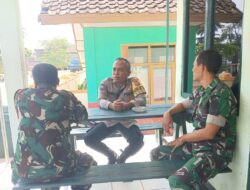 Sinergitas TNI – Polri, Dalam Kegiatan Sambang anggota koramil1003 Tanjungkerta