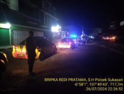 Anggota Unit Samapta Polsek Sukasari Rutin Laksanakan Patroli KRYD Blue Light / Malam hari di Wilayah Kecamatan Sukasari Kabupaten Sumedang