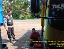 Aiptu Iwan Kurniawan sambangi warga masyarakat serta dumas keliling dalam rangka BEYOND TRUST PRESISI di wilayah Kec. Tanjungmedar