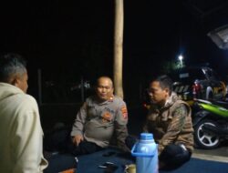 Kapolsek Tanjungkerta melaksanakan patroli malam