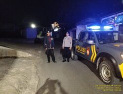 Anggota Unit Samapta Polsek Sukasari Laksanakan Patroli KRYD Blue Light / Malam hari di Wilayah Kecamatan Sukasari Kabupaten Sumedang