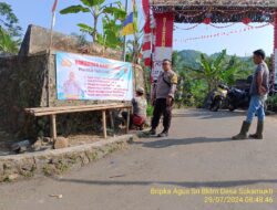 Kegiatan Bhabinkamtibmas Polsek Tanjungmedar melaksanakan Pemasangan Himbauan Kamtibmas untuk Meningkatkan Keamanan Masyarakat