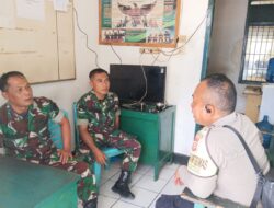 Bersinegri TNI – Polri,Polsek Tanjungkerta Polres Sumedang Polda Jabar,sambangi Koramil Tanjungkerta jalin silaturahmi