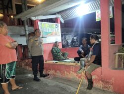 Kapolsek Tanjungkerta melaksanakan patroli malam