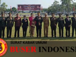Danramil 404-02/Prabumulih Hadiri Upacara Dan Doa Bersama Dalam Rangka HUT Bhayangkara Ke 78 Tahun Di Mapolres Prabumulih