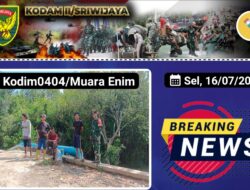 Babinsa melaksanakan monitoring kegiatan Gulbencal pengecekan debit air Sungai