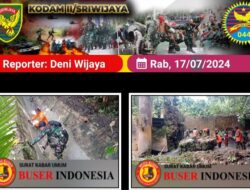 Satgas Pam Puter Enggano Bahu-membahu Dengan Masyarakat Perbaiki Bendungan Jebol