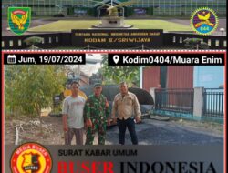 Babinsa Koramil 404-02/Prabumulih Monitoring Pengaspalan Jalan di Desa Binaan