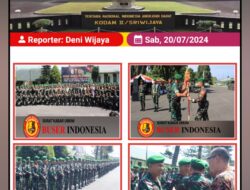 Serahkan Bendera Perang, Danbrigif 8/GC Lepas 450 Prajurit Satgas Pamtas RI-PNG Statis Yonif 144/JY