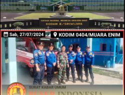 Sertu Hendra Sambangi Damkar di Wilayah Guna Melaksanakan Komsos