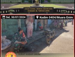 Semangat Gotong Royong, Babinsa Dan Warga Bersihkan Lingkungan Desa