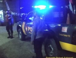 Anggota Unit Samapta Polsek Sukasari Rutin Laksanakan Patroli KRYD Blue Light / Malam hari di Wilayah Kecamatan Sukasari Kabupaten Sumedang