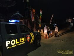 Anggota Unit Samapta Polsek Sukasari Laksanakan Patroli KRYD Blue Light / Malam hari di Wilayah Kecamatan Sukasari Kabupaten Sumedang