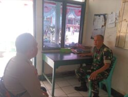 Sinergitas TNI – Polri, Dalam Kegiatan Sambang anggota koramil1003 Tanjungkerta