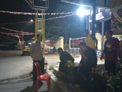Patroli malam gabungan, TNI-POLRI dalam rangka wujudkan situasi yang aman dan kondusif di wilayah hukum Polsek Tanjungkerta