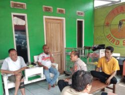 Bhabinkamtibmas Desa Mulyasari Aipda Dedy Melaksanakan Giat Sambang Dalam Rangka Pelaksanaan Quick Wins Presisi Polri