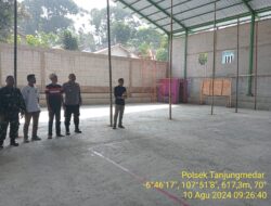 Kapolsek Tanjungmedar Hadiri Pembukaan Turnamen Bola Voli Pordes se-Kecamatan Tanjungmedar