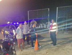 Meminimalisir Kriminalitas pada Malam hari, Samapta Polsek Tomo laksanakan Patroli “Blue Light”