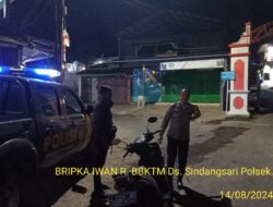 Anggota Polsek Sukasari Laksanakan Patroli KRYD Blue Light / Malam hari di Wilayah Kecamatan Sukasari Kabupaten Sumedang