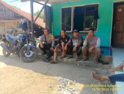 Bripka Agus Sukmana melaksanakan sambang/silatrahmi kamtibmas ke warga masyarakat 