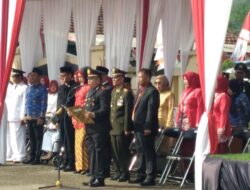 Kapolsek Tanjungkerta Hadiri Upacara HUT RI ke-79 tingkat Kecamatan Tanjungkerta, Kabupaten Sumedang