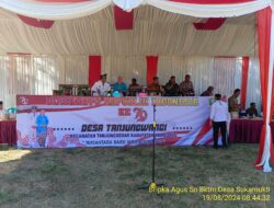 Kegiatan Pawai Pembangunan untuk Meriahkan HUT RI ke-79 di Desa Tanjungwangi Kecamatan Tanjungmedar