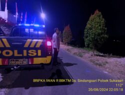 Anggota Polsek Sukasari Rutin Laksanakan Patroli KRYD Blue Light / Malam hari di Wilayah Kecamatan Sukasari Kabupaten Sumedang
