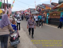 Kegiatan Pam Swakarsa seni kuda renggong dalam rangka HUT RI ke 79 desa Cikaramas Kec Tanjungmedar Kab. Sumedang