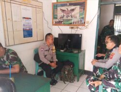 Bersinegri TNI – Polri,Polsek Tanjungkerta Polres Sumedang Polda Jabar,sambangi Koramil Tanjungkerta jalin silaturahmi