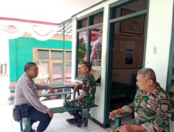 Sinergitas TNI – Polri,Polsek Tanjungkerta Polres Sumedang Polda Jabar,sambangi Koramil Tanjungkerta jalin silaturahmi