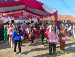 Kegiatan Pawai Pembangunan untuk Meriahkan HUT RI ke-79 di Desa Sukamukti Kecamatan Tanjungmedar.