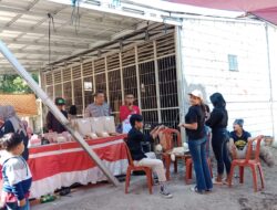 Kanit Binmas Aiptu Dedeng Polsek Tanjungkerta Monitor Kegiatan Peringatan HUT RI ke-79