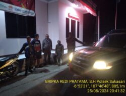 Anggota Unit Samapta Polsek Sukasari Rutin Laksanakan Patroli KRYD Blue Light / Malam hari di Wilayah Kecamatan Sukasari Kabupaten Sumedang