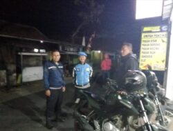 Patroli malam gabungan, TNI-POLRI dalam rangka wujudkan situasi yang aman dan kondusif di wilayah hukum Polsek Tanjungkerta