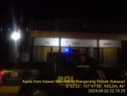 Anggota Polsek Sukasari Rutin Laksanakan Patroli KRYD Blue Light / Malam hari di Wilayah Kecamatan Sukasari Kabupaten Sumedang