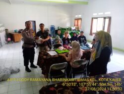 Bhabinkamtibmas Kelurahan Kota Kaler Monitoring Pembagian Bantuan Nutrisi Tambahan Bagi Balita Stunting Dari BPN (Badan Pangan Nasional)