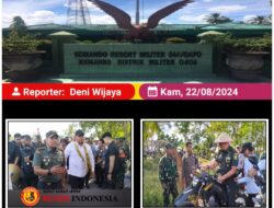 Dandim Muara Enim Mendampingi Kunjungan Kerja Wamentan RI melaksanakan kunjungan kerja di Kabupaten Muara Enim,