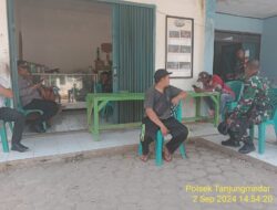 Untuk menjaga Sinergitas TNI/POLRI, Kapolsek Tanjungmedar Iptu Gungun Wagiman bersama anggota dan Babinsa melaksanakan sambang/silaturahmi Kamtibmas
