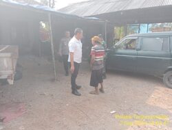 Kapolsek Tanjungmedar dan Danposmil Gelar Patroli Jalan Kaki dan Sambang Warga