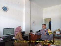 Bripka Fariz Fahsya S.Sos. Sambang Silaturahmi kepada Perangkat Desa Mekarjaya Dalam Rangka Pelaksanaan Quick Wins Presisi