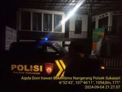 Anggota Polsek Sukasari Rutin Laksanakan Patroli KRYD Blue Light / Malam hari di Wilayah Kecamatan Sukasari Kabupaten Sumedang