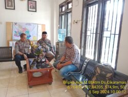 Bripka Ade Mulyana Bhabinkamtibmas Desa Cikaramas Tanjungmedar Polres Sumedang laksanakan sambang/silatrahmi kamtibmas