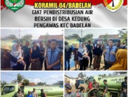 Koramil 04/ Babelan Bersama BPBD Distribusikan Air Bersih Kepada Warga Terdampak kekeringan